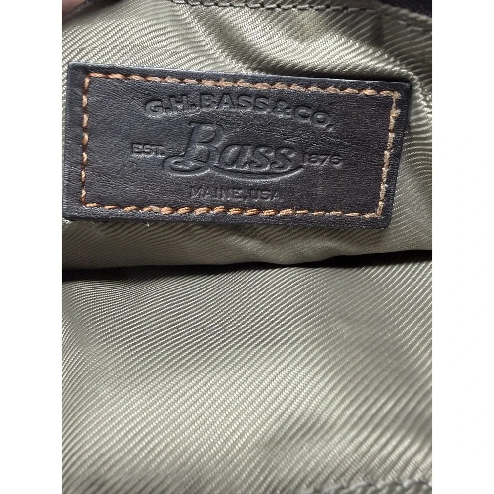 Vintage G.H. Bass Leather Messenger Bag Briefcase Laptop Satchel Brown